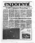 Exponent Vol. 17, No. 2, 1982-09-15 by University of Alabama in Huntsville