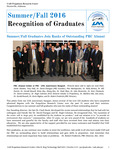 2016 Summer-Fall Graduate Recognition Program by Propulsion Research Center and Robert Frederick