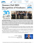 2021 Summer-Fall Graduate Recognition Program by Propulsion Research Center and Robert Frederick