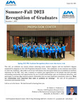 2023 Summer-Fall Graduate Recognition Program by Propulsion Research Center and Robert Frederick