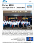 2023 Spring Graduate Recognition Program by Propulsion Research Center and Robert Frederick