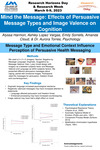 Mind the Message: Effects of Persuasive Message Types and Image Valence on Cognition by Alyssa Harmon, Ashley Lopez Vargas, Emily Sorrells, and Amanda Cloud