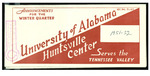 University of Alabama Huntsville Center Announcements for the Winter Quarter, 1951-1952