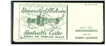University of Alabama Huntsville Center Announcements for the Spring Quarter, 1951-1952