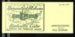 University of Alabama Huntsville Center Announcements for the Fall Quarter, 1953-1954