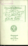 University of Alabama Huntsville Center Announcements for the Spring Quarter, 1954-1955