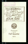 University of Alabama Huntsville Center Announcements for the Fall Quarter, 1956-1957