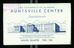 The University of Alabama Huntsville Center Announcements, Winter Quarter 1960-1961