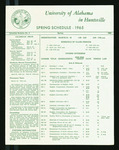 University of Alabama in Huntsville Spring Schedule 1965
