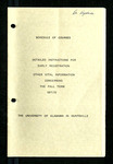 Schedule of Courses, Fall Term 1971-1972