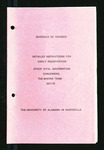 Schedule of Courses, Winter Term 1971-1972