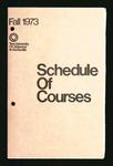 Schedule of Courses, Fall 1973