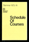 Schedule of Courses, Summer 1973-1974