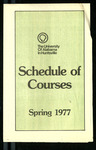 Schedule of Courses, Spring 1977
