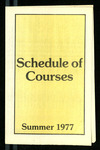 Schedule of Courses, Summer 1977