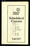 Schedule of Courses, Fall 1977