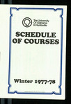 Schedule of Courses, Winter 1977-1978