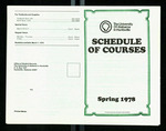 Schedule of Courses, Spring 1978 by University of Alabama in Huntsville