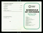 Schedule of Courses, Spring 1979 by University of Alabama in Huntsville