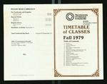 Timetable of Classes, Fall 1979 by University of Alabama in Huntsville