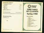 Timetable of Classes, Spring 1980 by University of Alabama in Huntsville