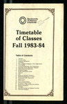 Timetable of Classes, Fall 1983-84 by University of Alabama in Huntsville
