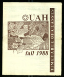 Timetable of Classes, Fall 1988 by University of Alabama in Huntsville