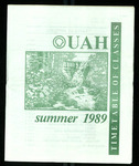 Timetable of Classes, Summer 1989