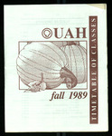 Timetable of Classes, Fall 1989 by University of Alabama in Huntsville