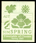 Schedule of Classes, Spring 1992