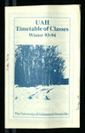Timetable of Classes, Winter 1993-1994