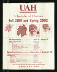 Schedule of Classes, Fall 2001/Spring 2002 by University of Alabama in Huntsville