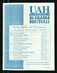 Schedule of Classes, Summer 2004 by University of Alabama in Huntsville