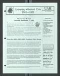 University Women's Club 2002-2003, 2002-09