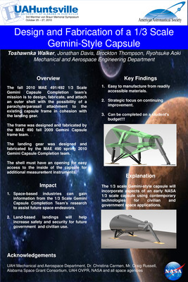 "Design and Fabrication of a 1/3 Scale Gemini-Style Capsule" by ...